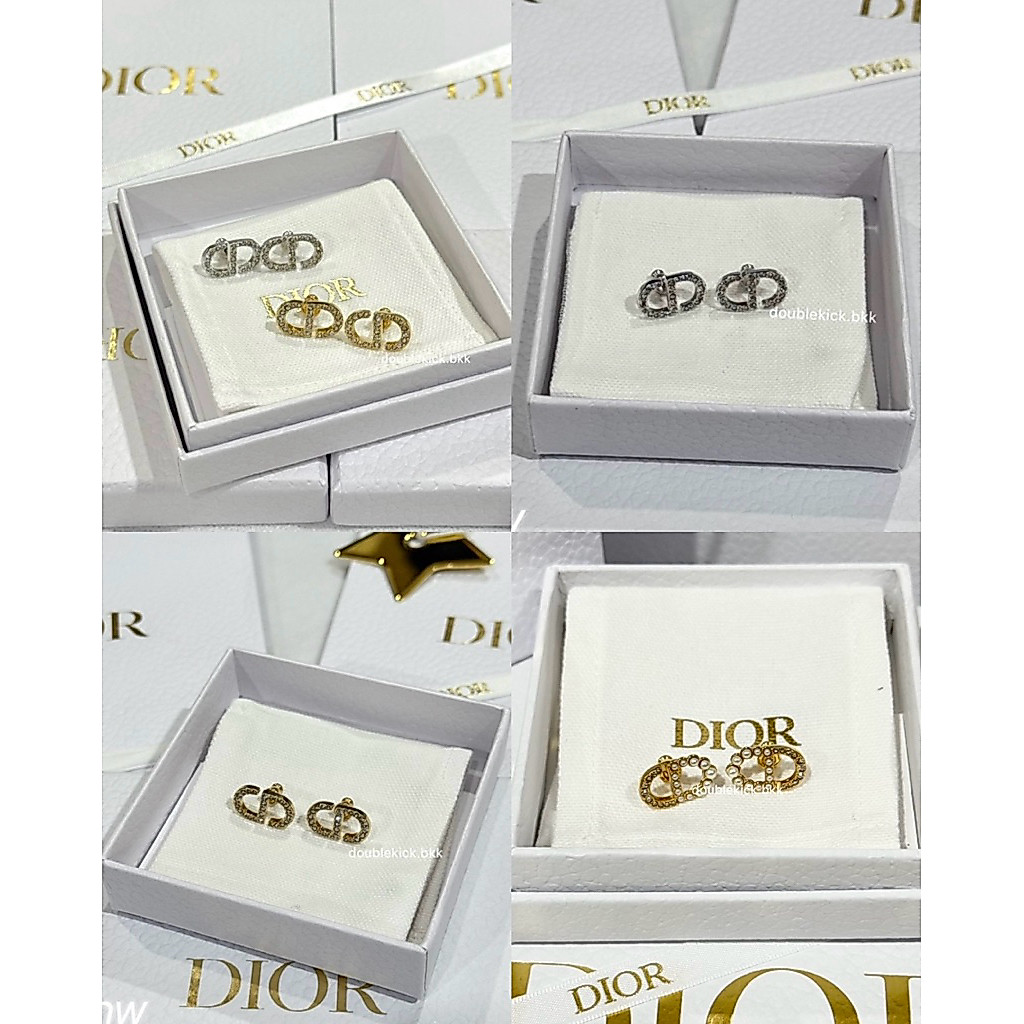 (พร้อมส่ง) New Dior Petit CD Earrings (รบกวนทักสอบถามก่อนกดสั่งซื้อนะคะ)