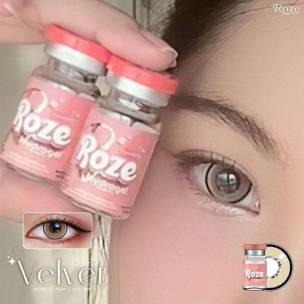 Velvet 💋 บิ๊กอาย สุดปัง คอนแทคเลนส์ รายเดือน มีอย แถมตลับฟรี เลนส์นิ่ม สวยปังมาก