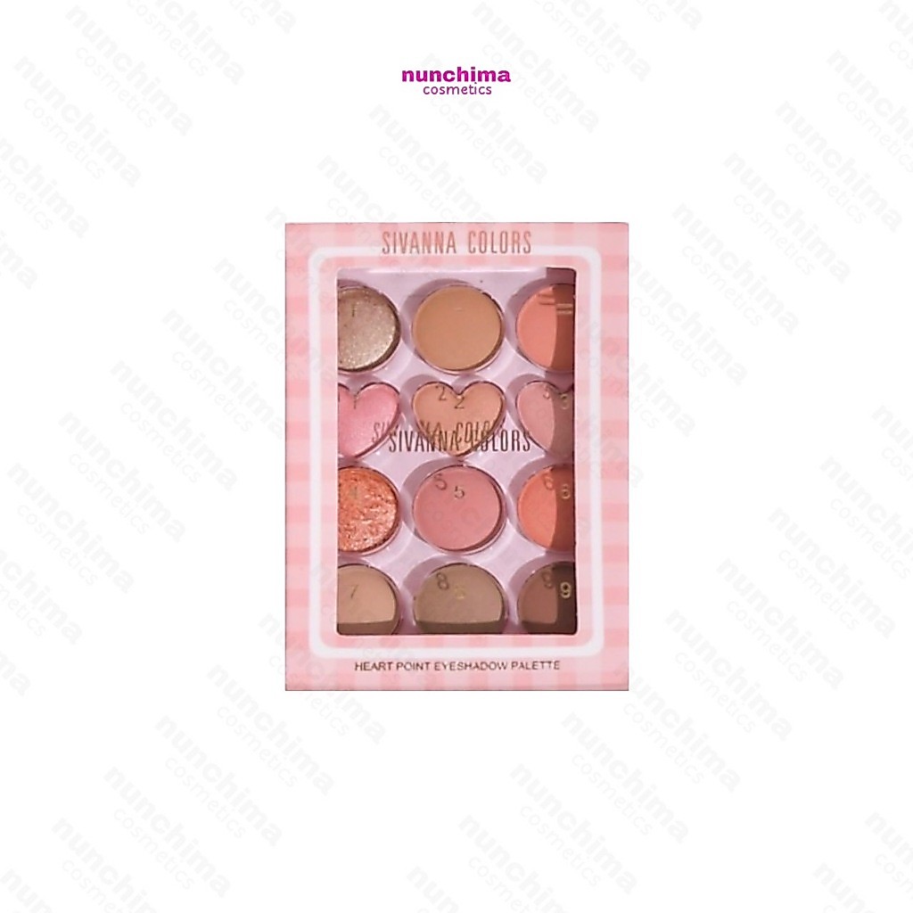 HF160 Sivanna Colors Heart Point Eyeshadow Palette ซีเวนน่า คัลเลอร์ส ฮาร์ท พอยท์ อายแชโดว์ พาเลทท์