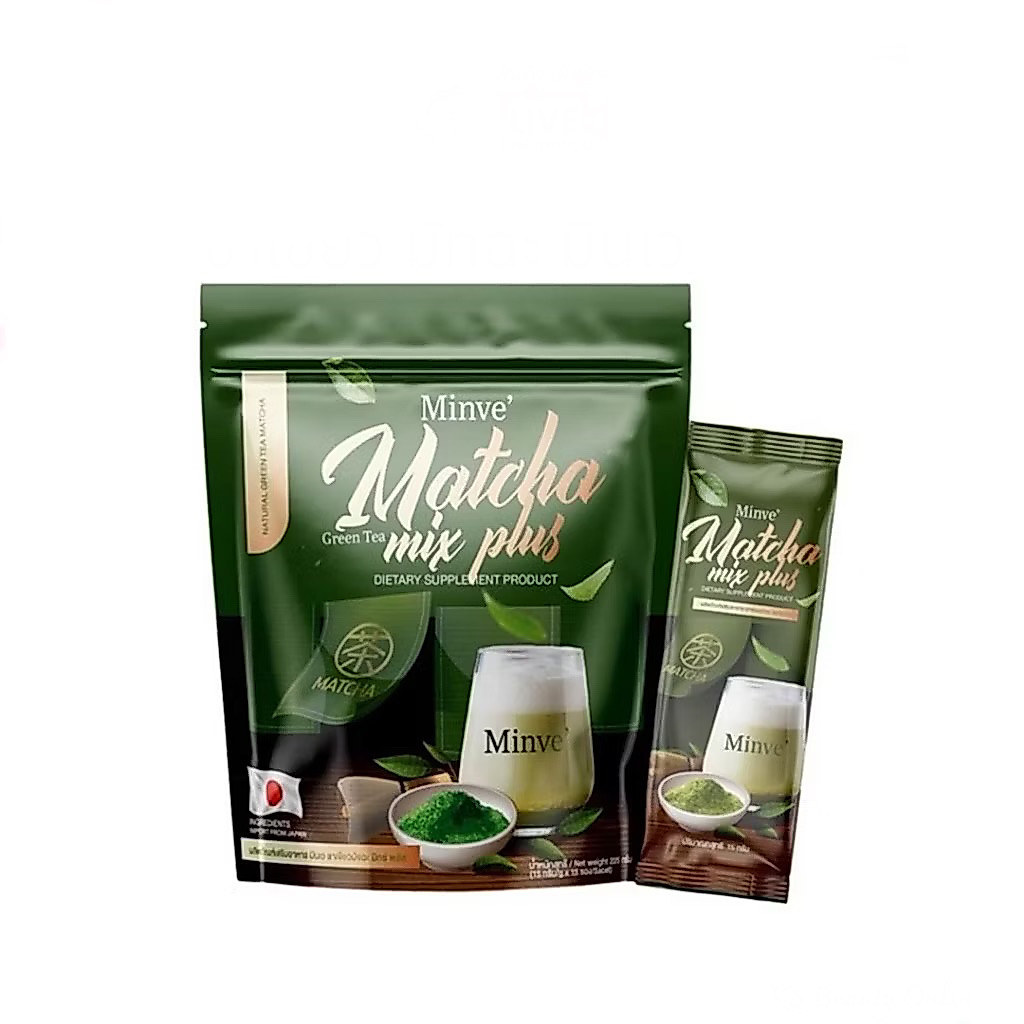 มินเว ชาเขียวมัจฉะ มิกซ์ พลัส Minve' Green Tea Matcha Mix Plus