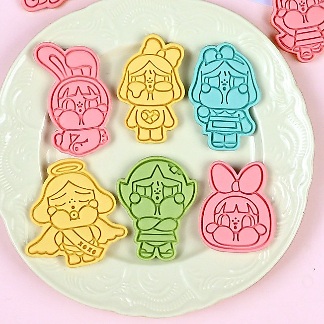 〖 Pop Mart Crying Baby Cartoon Biscuit Mold 〗 แม่พิมพ์บิสกิต 3d ล่าสุด แม่พิมพ์อบ 3d Tears Factory Series Mystery Box Merchanting Cookie F Ondant Baking Tools