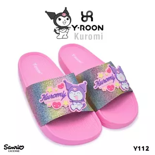 รองเท้าแตะเด็กผู้หญิง Y-Roon X Kuromi ลิขสิทธิ์แท้ ลายคุโรมิ 3D สุดน่ารัก เบาสบาย(ตัวใหม่ล่าสุด) Y112