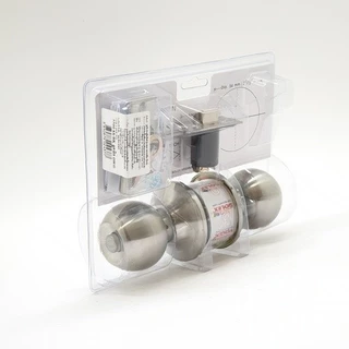 GlobalHouse SOLEX ลูกบิดห้องน้ำ สเตนเลส-304 รุ่น 5500 SS/BK สีสเตนเลส (แผง)