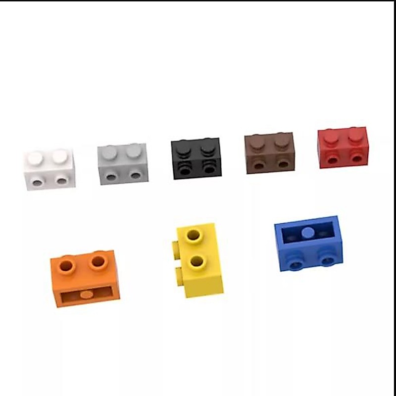 5 ชิ้น MOC อะไหล่ 52107 อิฐดัดแปลง 1 x 2 พร้อม Studs บน 2 ด้านใช้งานร่วมกับ DIY Assmble Building Blocks อนุภาคของเล่นเด็กของขวัญ