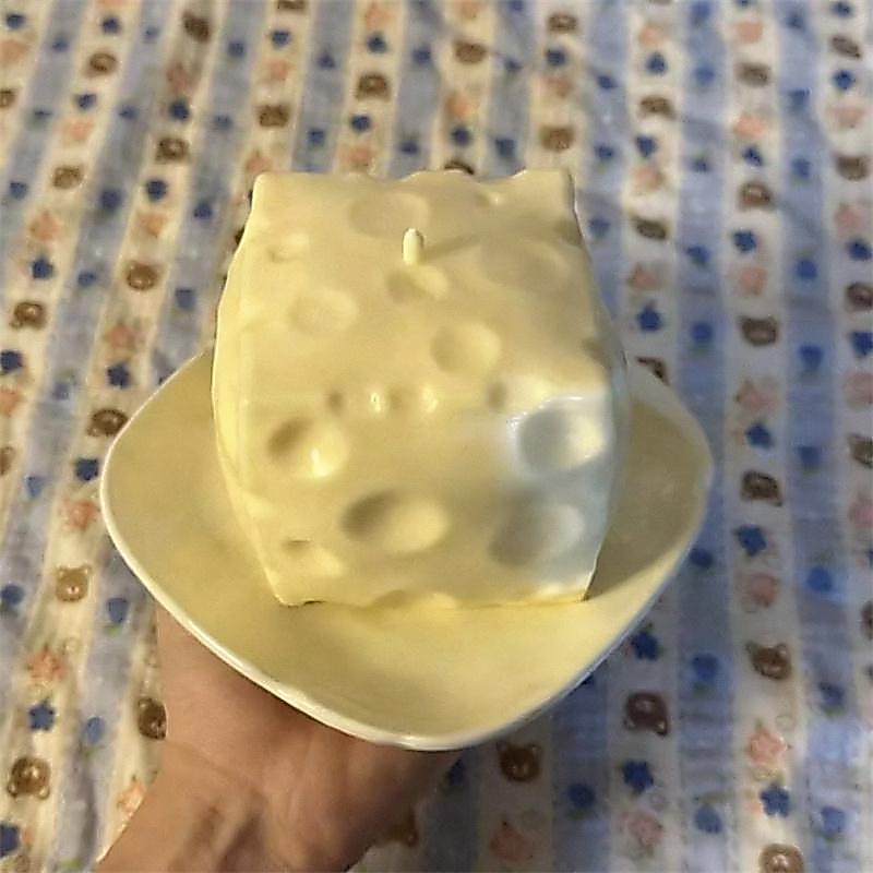 จัมโบ้ชีส Cube ความเครียด Ball ชีสขนาดใหญ่ Shapeable Squeeze Ball Non-Bounce Fidget ของเล่น ASMR Sensory Anti-Stress