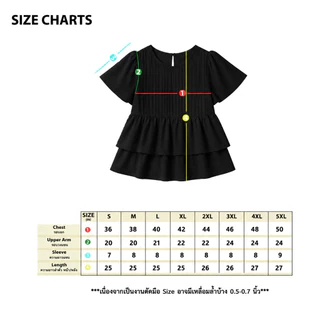 เสื้อสาวอวบดีเทลจีบหน้า มีไซส์ S-5XL ชายระบาย 2 ชั้น พรางหุ่นสับ แขนตุ๊กตาบานพรางแขนใหญ่ ใส่แล้วดูผอมน่ารักมาก