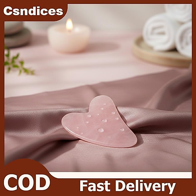 Csndices Rose Quartz Roller Massager ชุดคริสตัล Face Eye Roller สําหรับลดอาการบวมเส้นละเอียดผ่อนคลาย