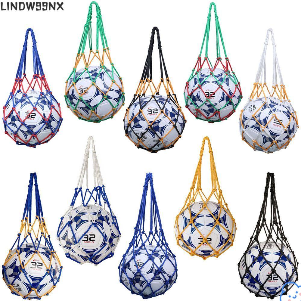 LINDW99NX 1 ชิ้น Ball Carrying Ball Bag ลูกฟุตบอลวอลเลย์บอลถุงตาข่าย