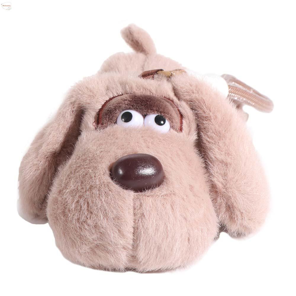 MXBEAUTY พวงกุญแจสุนัขหูใหญ่,คอลเลกชัน PP Cotton Big Eyed Dog Plush จี้,สบายแขวนเหมือนจริงลูกสุนัขตุ๊กตาพวงกุญแจวันเกิด Xmas ของขวัญ