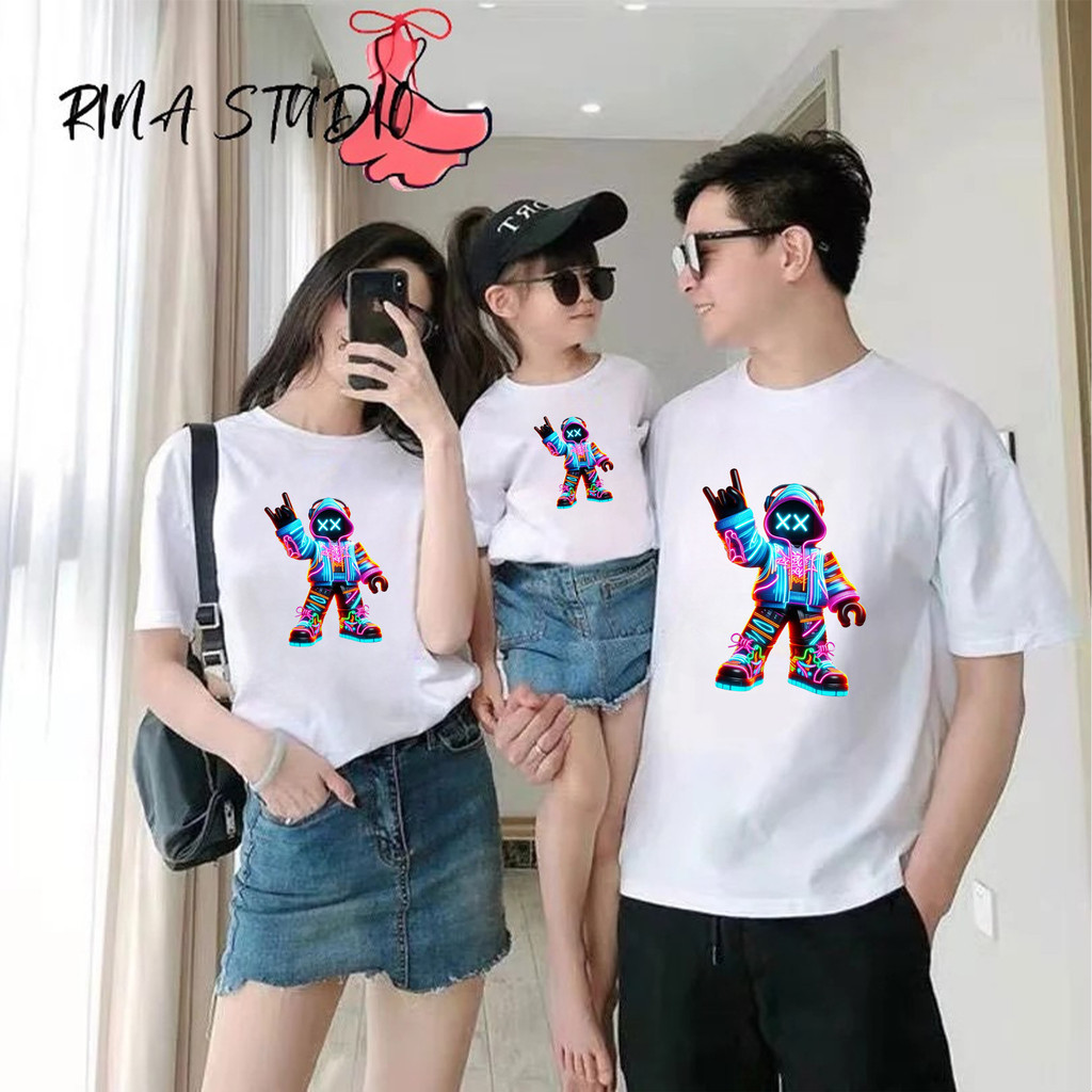 เสื้อยืดพิมพ์ลาย RINA STUDIO Roblox เหมาะสําหรับครอบครัว