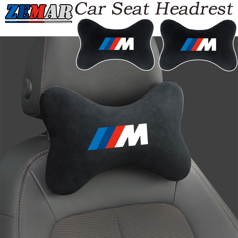 1/2 ชิ้น BMW M พนักพิงศีรษะที่นั่งรถ สากล หมอนคอหัวรถยนต์ หมอนความปลอดภัยที่นั่ง หมอนหัวหมอนรถยนต์ B