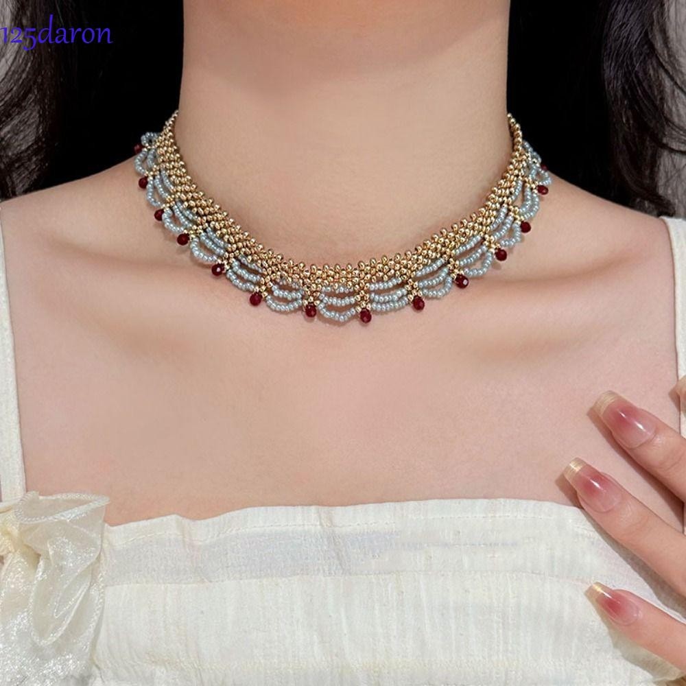 DARON1 สร้อยคอลูกปัด, Tang Ming Song Dynasty Hanfu อุปกรณ์เสริมกระโปรงหน้าม้าสร้อยคอ, งานแต่งงานสไตล