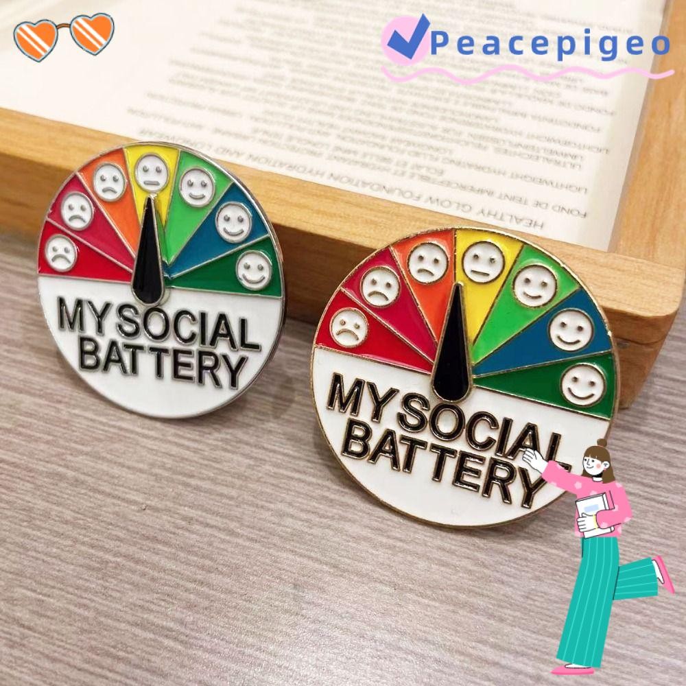 เข็มกลัดเปลี่ยนอารมณ์ Rotatable Social Battery Pin ออกแบบมาให้พกพาสะดวกและเบา สไตล์สำหรับเด็กชาย