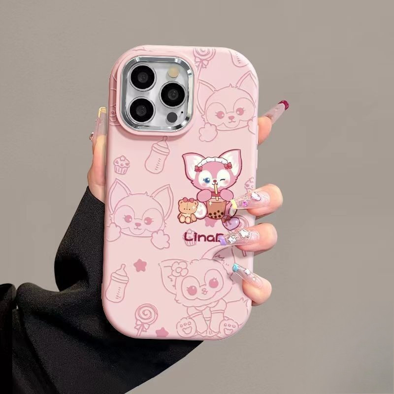 เคสโทรศัพท์มือถือ Desniy line Lina Belle โครงชุบไฟฟ้า ไอโฟน11 For iPhone12 13 14 15 16 Pro MAX X XS XR XS 7 8Plus SE2020