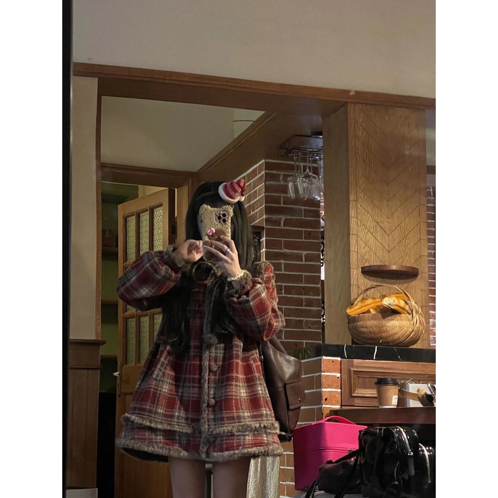เสื้อแขนยาวสก๊อตหนานำเข้าพิเศษสำหรับฤดูหนาวและปีใหม่ ทําจากผ้าขนสัตว์ ทรงเพรียว เหมาะสำหรับใส่ในโอกาสต่างๆ