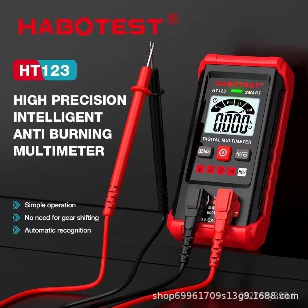 Digital Shift Identification Huabo HT123 มัลติมิเตอร์แบบอัตโนมัติไม่มี Cross-Border Full Smart Mini 