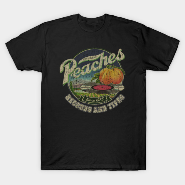 เสื้อยืด Vintage RETRO STYLE - Peaches Records 70s T-Shirt แท้ Cotton 100% แฟชั่น คอกลม