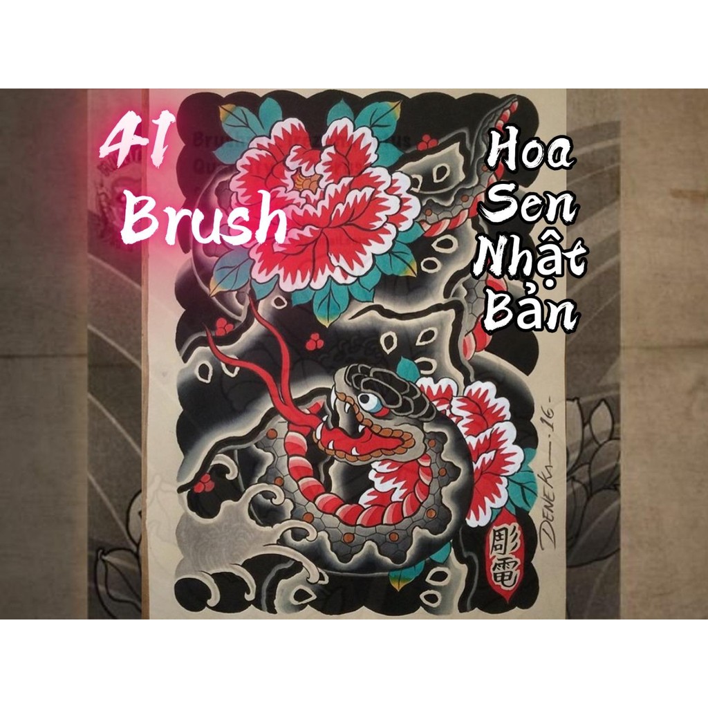 42 BRUSH PROCREATE JAPANESE LOTUS – EFFECT ILLUSTROTATION