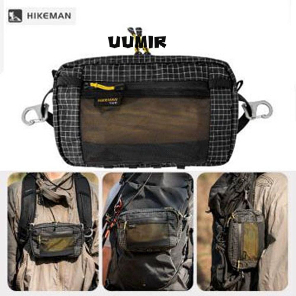 UUMIR Camping Hiking Crossbody Bag, แพ็คเกจกระเป๋าคาดเอวกีฬากันน้ําแบบพกพา,กระเป๋าตกปลาอเนกประสงค์อุปกรณ์ปั่นจักรยานภูเขากลางแจ้ง