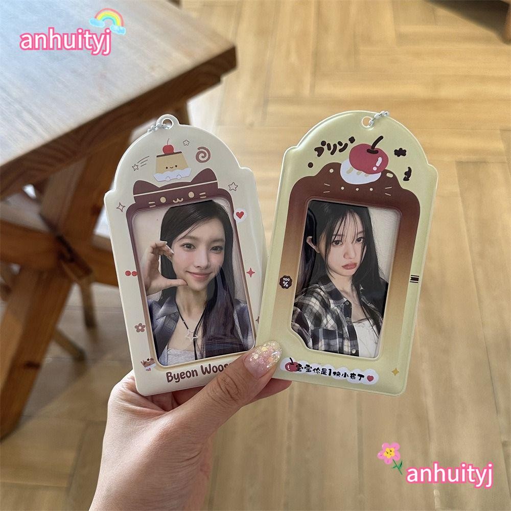 ANHUITYJ Kpop Photocard Holder, 3 นิ้ว Mini Idol Photo Frame, PVC Y2K Style Card Holder
