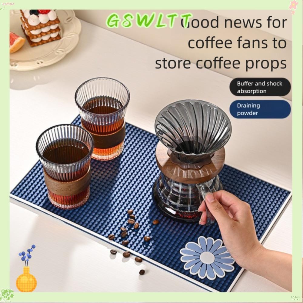GSWLTT เสื่อท่อระบายน้ํากาแฟ,ทนทานและทันสมัยเสื่อระบายน้ําห้องครัวพับได้,ของขวัญนุ่มลื่นเสื่อบาร์ซิลิโคนแห้งเร็ว