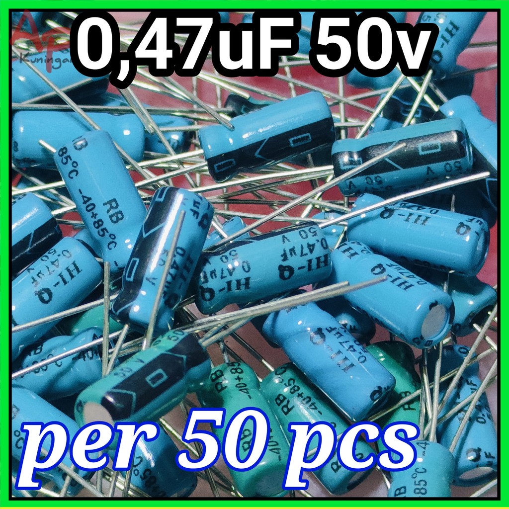 Elco 50 ชิ้น 0.47uf 0.47 uf 50v คุณภาพดี