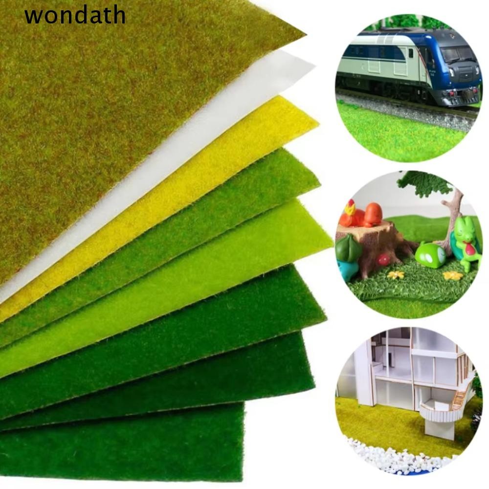 WONDA เสื่อหญ้าเทียม, โมเดลฉากตกแต่งสวนสนามหญ้าเทียม, คุณภาพ DIY Micro Landscape 41×100 ซม. สวนสนามหญ้าจําลอง