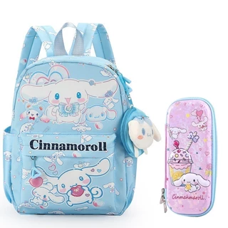 MOKO SANRIO กระเป๋าเด็ก ป้องกันหลัง กันน้ำ Cinnamoroll Kuromi ชุดกล่องดินสอ ส่งไว