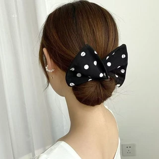 คลิปผมลายจุดโปลกาดอร์สำหรับสร้างทรงผมบันทอนเองได้ง่าย อุปกรณ์ทำผมสำหรับผู้หญิง