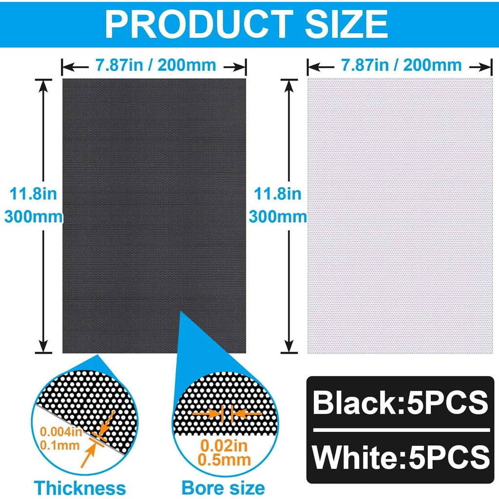 Pndeyo แผ่นตาข่าย PVC กันน้ำ 0.5 มม., สินค้าสำหรับ Furry コスเพลย์ และงานหัตถกรรม (ขนาด 11.8x7.87 นิ้ว