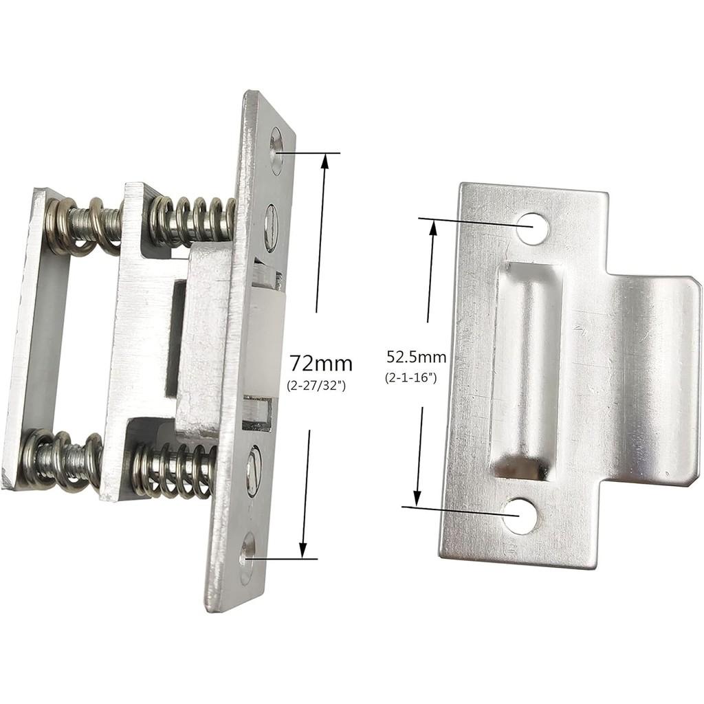 HARDWOOD HCE402-US26D ทองเหลือง Heavy Duty Roller Catch Roller Latch สําหรับประตู T Strike 2-3/4", S