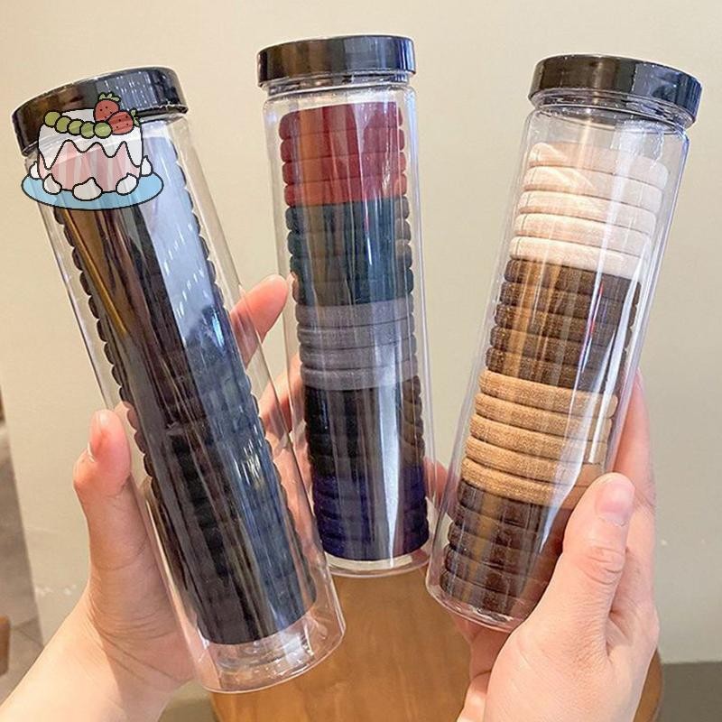 อุปกรณ์จัดผม 20 ชิ้น/กล่อง สายคล้องผมยืดหยุ่นสูง ลายเรียบง่าย สำหรับหางม้าและทรงผมอื่นๆ