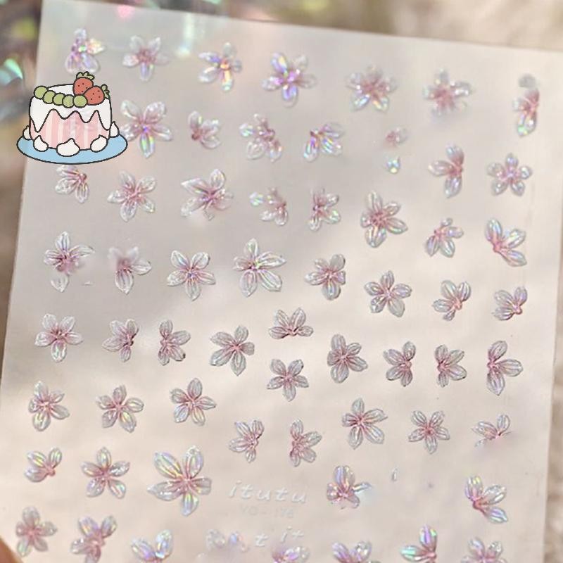 [Sep] 1PCS สติ๊กเกอร์ติดเล็บ 5 กลีบดอกไม้ขนาดเล็กสดดอกไม้ขนาดเล็กสีเล็บ Decal DIY Nail Art เครื่องประดับเล็บเครื่องมือ [COD] - รูปที่ 2