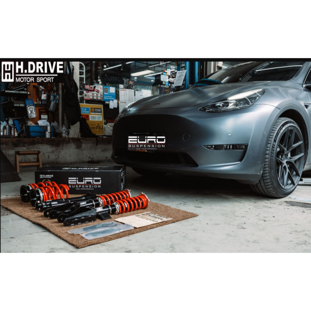 โช้คอัพ โช๊ค โชค H-DRIVE Euro Spec EV TESLA MODEL 3 RWD Model Y AWD Shock up MonoTube hdrive h.drive