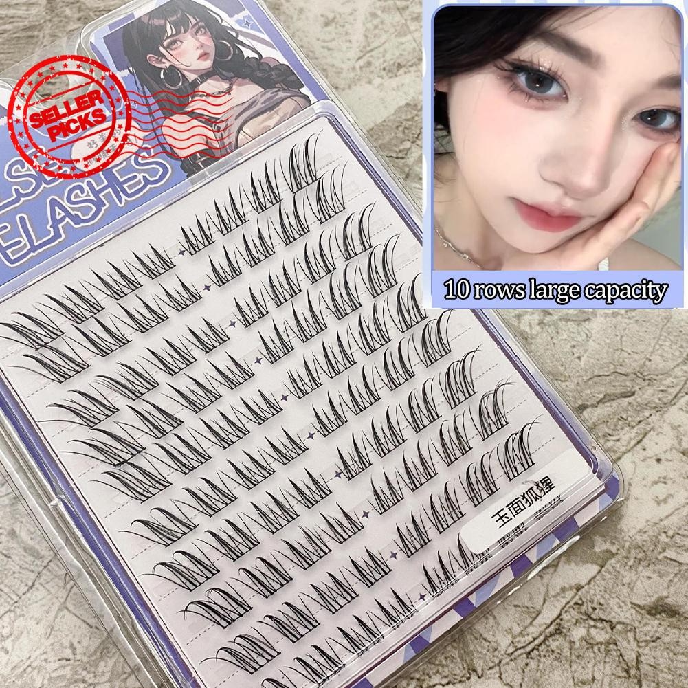 Fox Oblique Flying Segmented ขนตาปลอม C Curly แต่งหน้าทุกวันขนตาขยายธรรมชาติ 3d D5h7