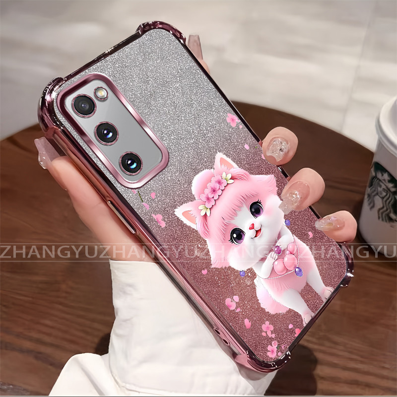 สําหรับ OPPO A5 5G A3 PRO 5G A80 A5i 4G Electroplated กันกระแทกเคสโทรศัพท์น่ารักแมวรูปแบบ TPU นุ่มแขนป้องกัน HM
