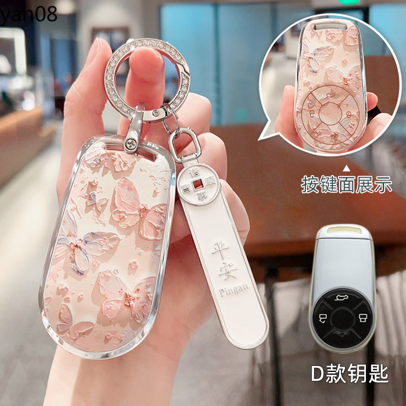 TPU ป้องกันแบบเต็มคีย์สําหรับ GWM HAVAL H6 M6 ORA Good Cat แมวสีขาว IQ Key Cover กระเป๋าอุปกรณ์ตกแต่งภายในรถยนต์