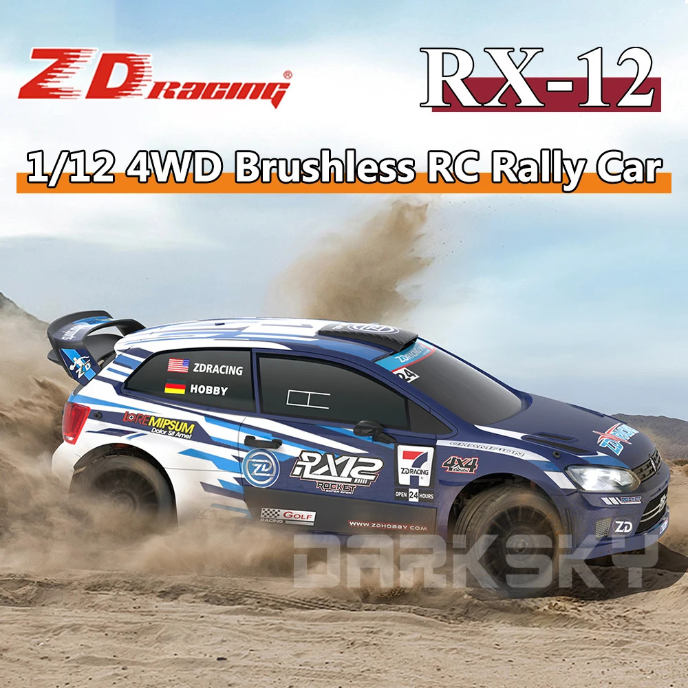 ZD RACING RX12 4x4 Brushless 1/12 RC รีโมทคอนโทรลไฟฟ้ารุ่นรถ Rally Racing RTR ของเล่นเด็กผู้ใหญ่