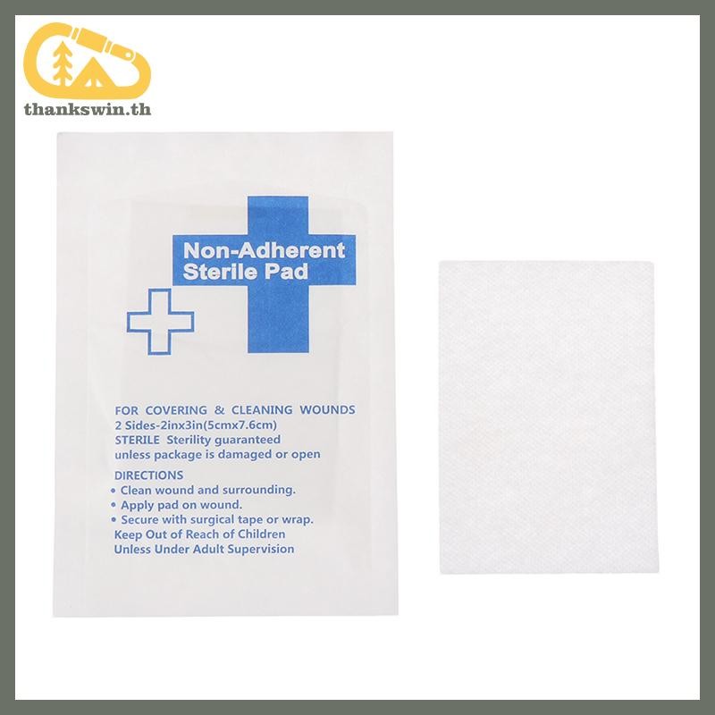 Thankswin 10 ชิ้นกันน้ํา Gauze Pad Non-Atterent Pad ชุดปฐมพยาบาลแผล Dressing เทปหมัน Medical Gauze P