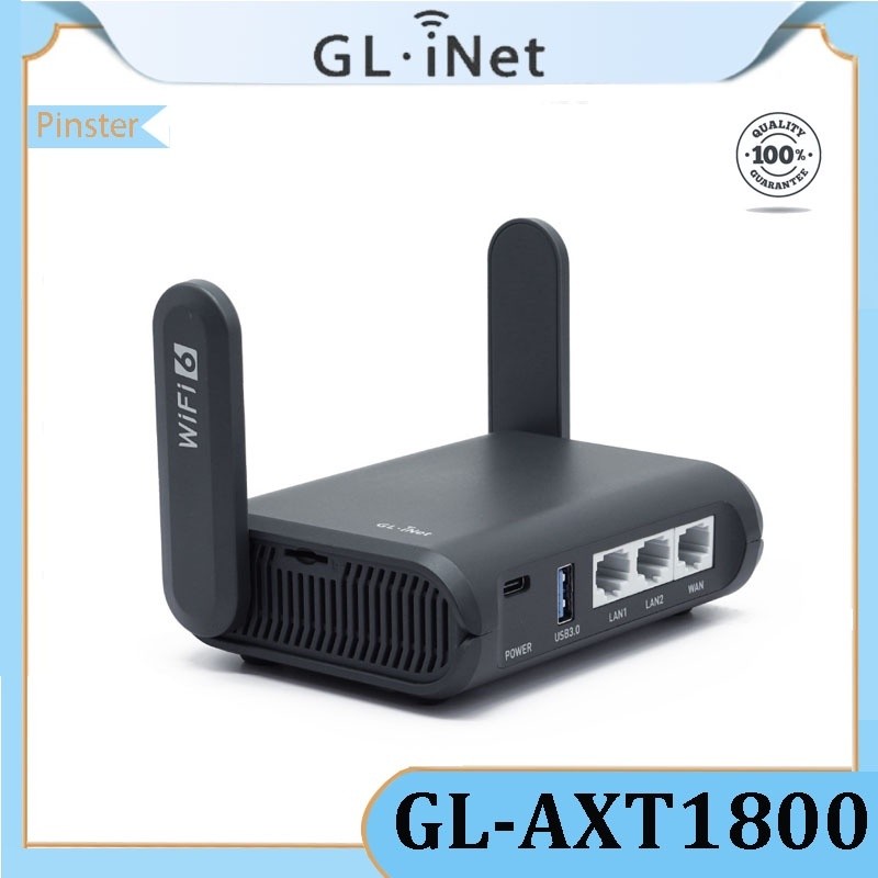 Gl.inet GLAXT1800 Slate AX กระเป๋าขนาด WiFi 6 Gigabit Travel Router เครือข่ายโรงแรมและสาธารณะ Extend