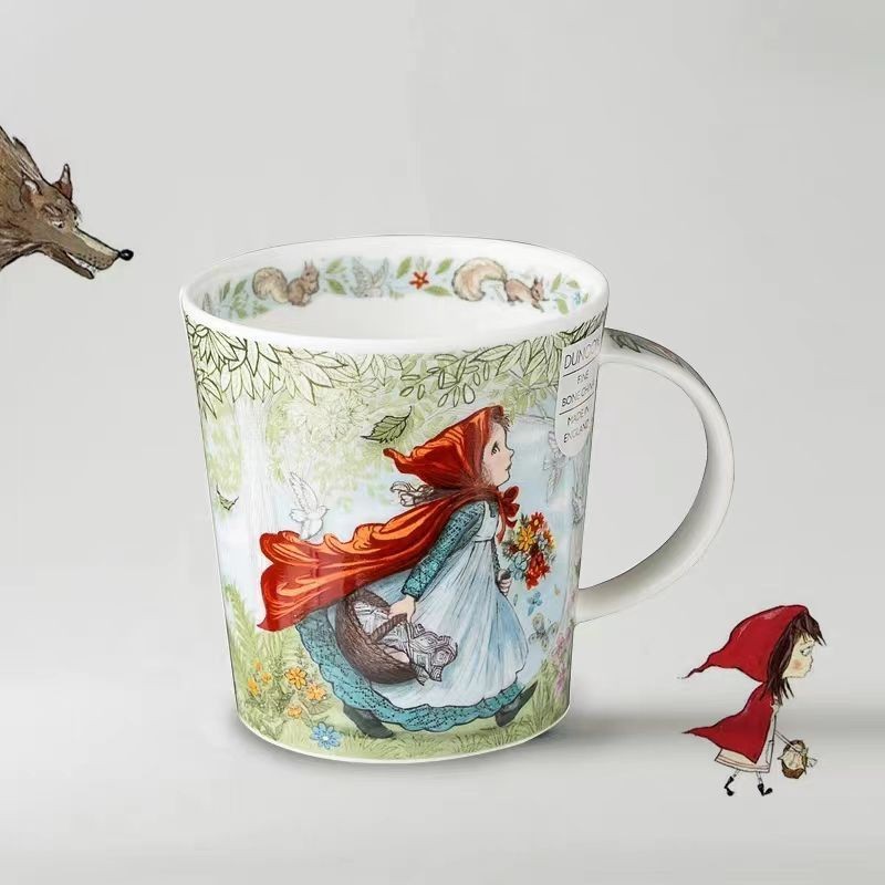 DUNOON DUNOON Bone China Mug Fairy Tale Series หนูน้อยหมวกแดง & Swan Lake & Snow White ถ้วยน้ําในครั