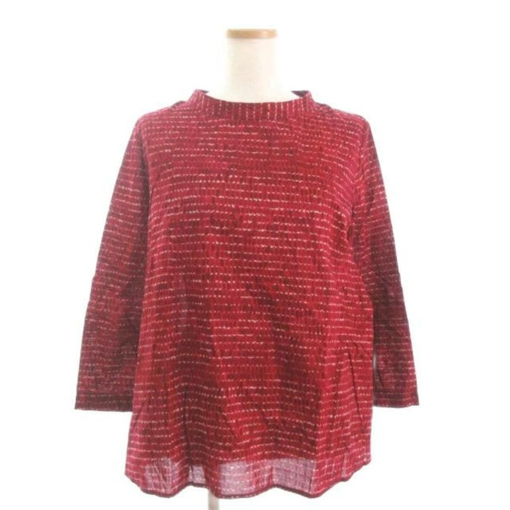 Pal'Las Palace Tshirt cotton Long sleeves red overall pattern Direct from Japan Secondhand