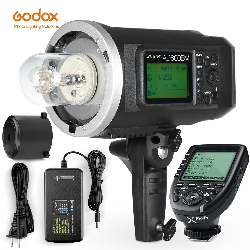 Godox AD600BM Bowens Mount 600Ws GN87 ซิงค์ความเร็วสูงกลางแจ้งแฟลช Strobe Light 2.4G X ระบบ 8700mAh 