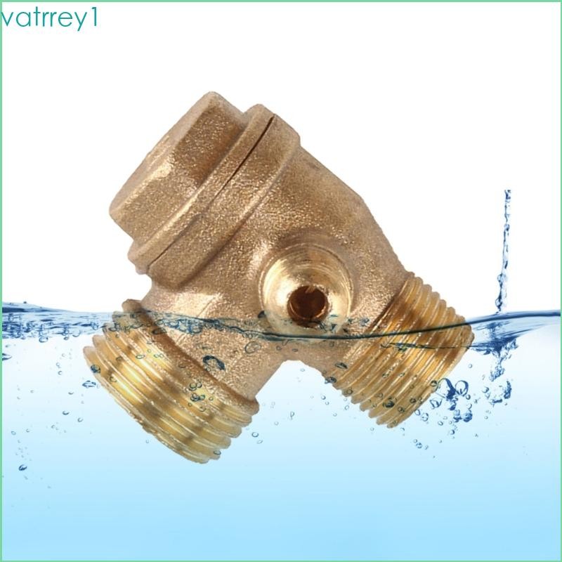 ภาษีมูลค่าเพิ่ม1 3-Port Check Valve ทองเหลืองชาย-ด้าย Workshop เปลี่ยนเครื่องอัดอากาศ Unidirectional