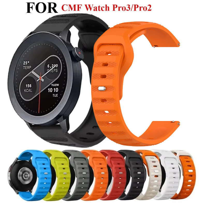กีฬา 22 มม.ซิลิโคนสําหรับ CMF นาฬิกา Pro3 สายคล้องคอสายรัดข้อมือสําหรับ CMF โดย Nothing นาฬิกา Pro 2 Smartwatch สร้อยข้อมือ