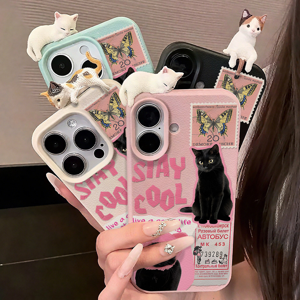 เคสโทรศัพท์ For iPhone 13 11 17 pro max Case iPhone 11 15 16 pro max 14 12 pro max XR XS Max ผิวสัมผัสสุดน่ารัก