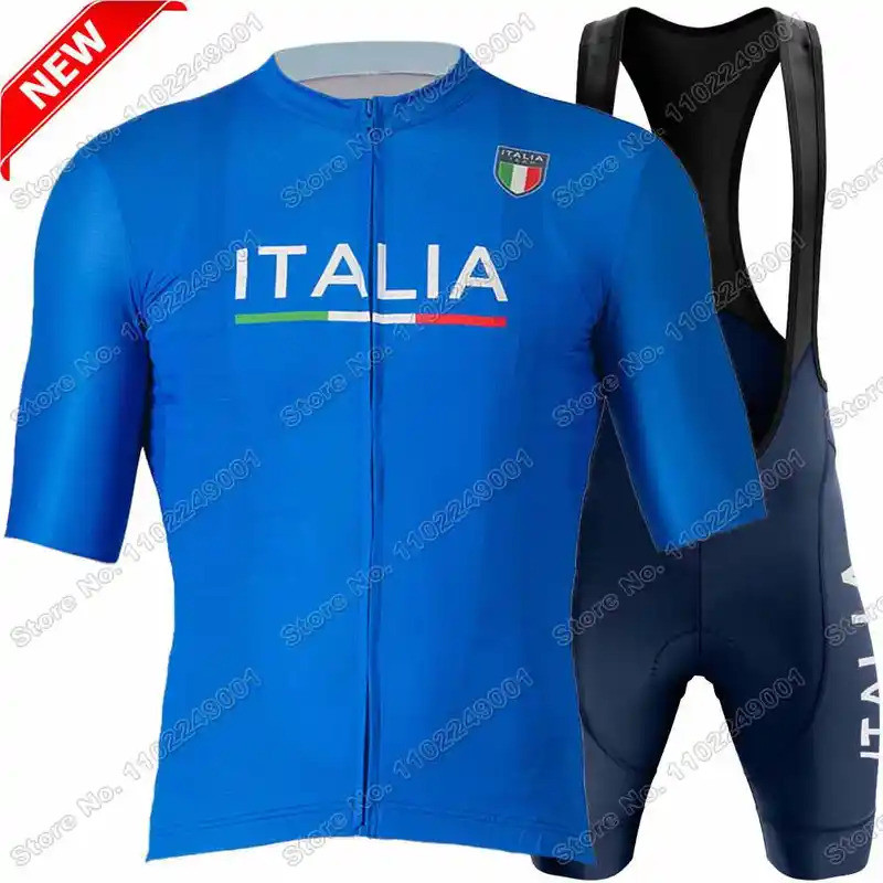 ชุดขี่จักรยานสไตล์อิตาลี สำหรับผู้ชาย เสื้อกันลมและกางเกงขาสั้น เหมาะสำหรับการขี่บนถนนและเสือภูเขา
