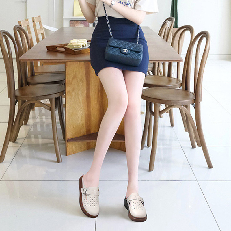 MVP รองเท้าแตะส้นหนาระบายอากาศได้ดีสำหรับผู้หญิง กันลื่น รองเท้าแตะลำลองกลางแจ้งแบบปิดหัว - รูปที่ 7