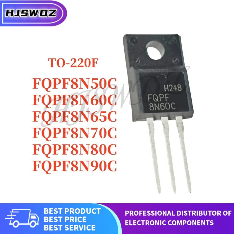 1-5PCS FQPF8N50C FQPF8N60C FQPF8N65C FQPF8N70C FQPF8N90C TO-220F Field Effect ทรานซิสเตอร์