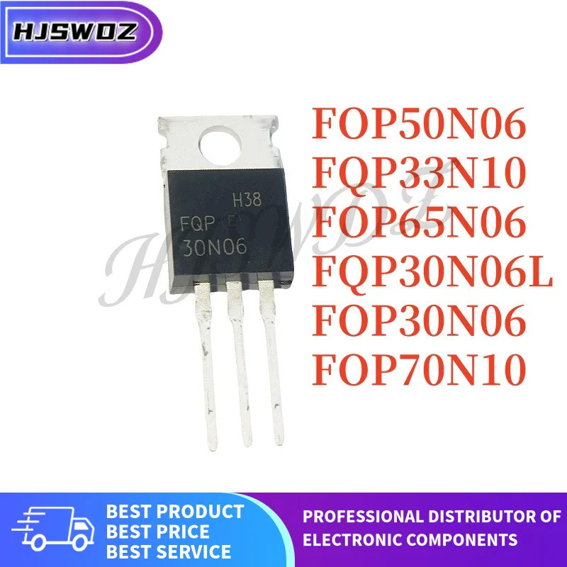 1-5PCS FQP50N06 50N06 FQP30N06 30N06 FQP30N06L 30N06L FQP33N10 FQP65N06 65N06 FQP70N10 ทรานซิสเตอร์ 